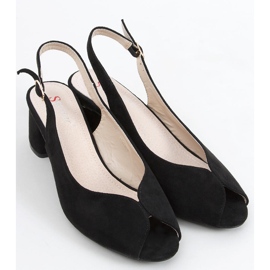 Venus Sandale negre cu toc negru 1 Venus Sandale negre cu toc negru 1