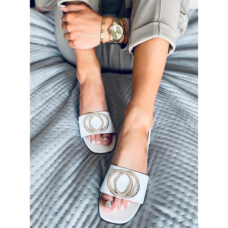 Papuci de dama Allor White alb 1