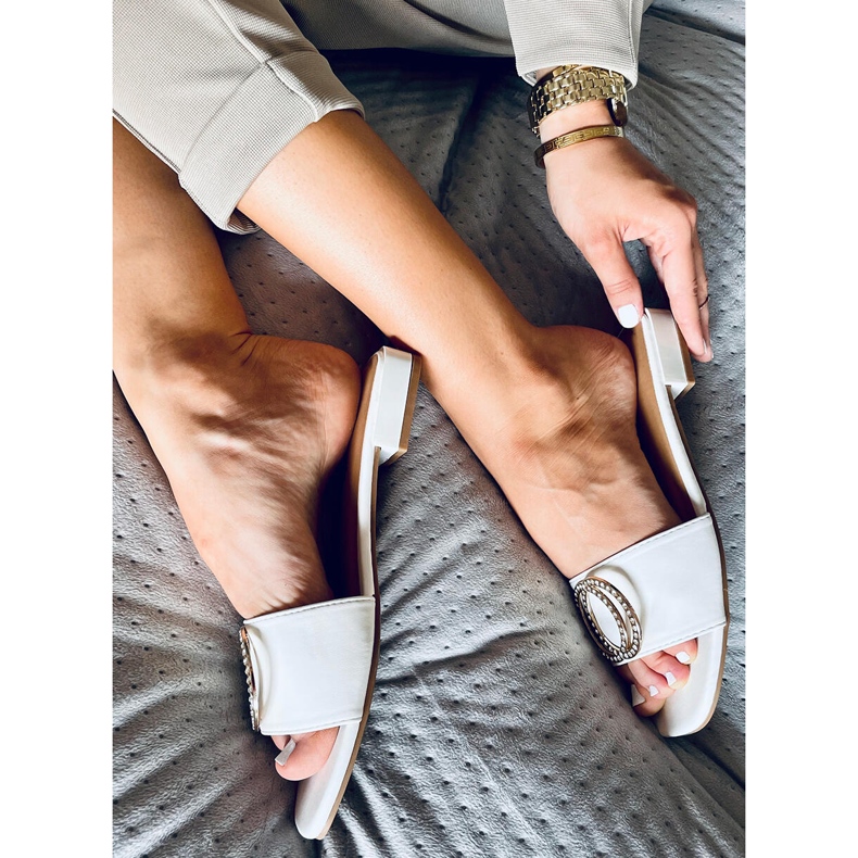 Papuci de dama Allor White alb 2