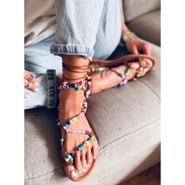 Romane cu mărgele Megh Camel maro 1