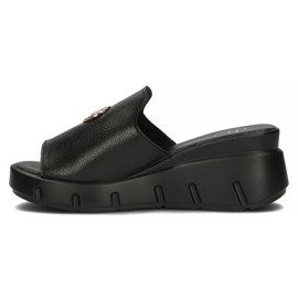 Papuci de piele Filippo DK3596 / 22 Bk negru 2