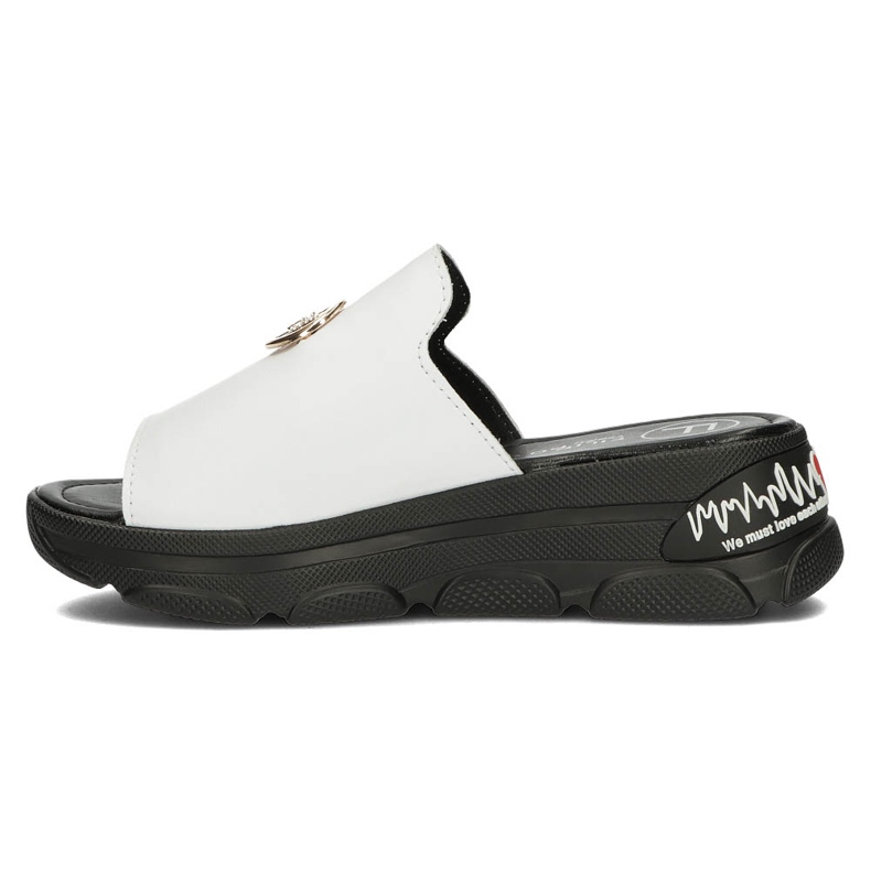 Papuci de piele Filippo DK3872 / 22 Wh alb 2