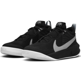 Pantof de baschet Nike Team Hustle D 10 Big Basketball Jr Jr CW6735 004 negru argint 2