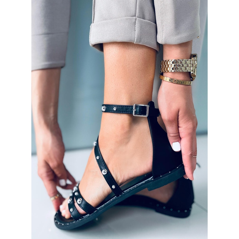 Sandale romane Cairo negre negru 2 Sandale romane Cairo negre negru 2