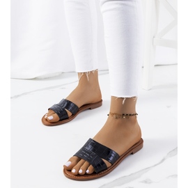 Papucii negri eleganti ai Milei negru 1