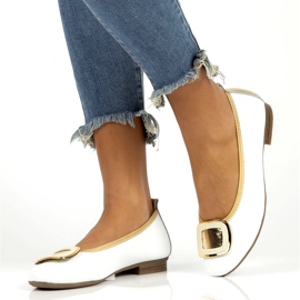 Pantofi din piele cu decor Filippo DP3661/22 Wh alb 7