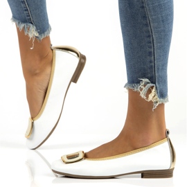 Pantofi din piele cu decor Filippo DP3661/22 Wh alb 8