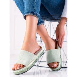 Bestelle Papuci Verzi Pe Platformă verde 2