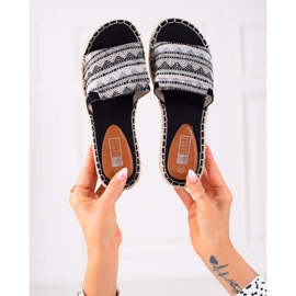 Lucky Shoes Papuci la modă pe platformă bej negru 1