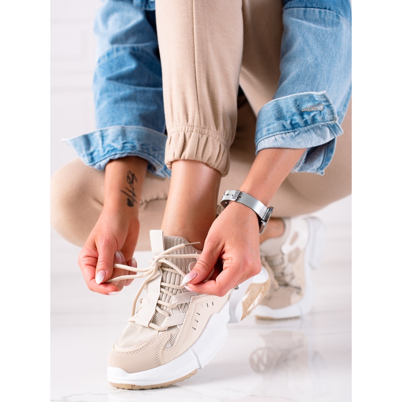 Seastar Adidași de modă bej 2