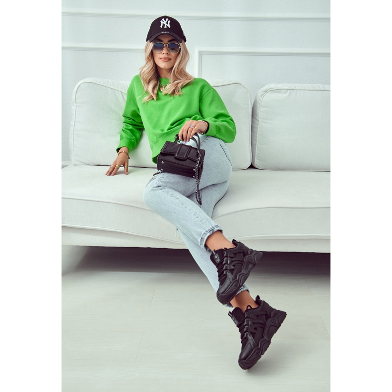 Pantofi sport dama Sneakers Black Daren negru 2