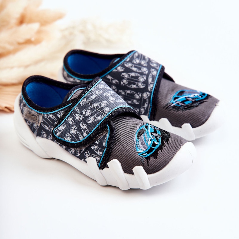 BEFADO S.A. Papuci Befado Velcro Car 273X339 Gri-Albastru 2