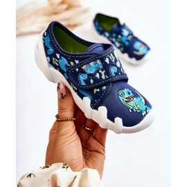 BEFADO S.A. Pantofi Papuci Befado Velcro Dinozaur 273X341 Bleumarin albastru marin 1