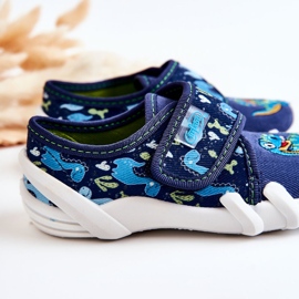 BEFADO S.A. Pantofi Papuci Befado Velcro Dinozaur 273X341 Bleumarin albastru marin 2