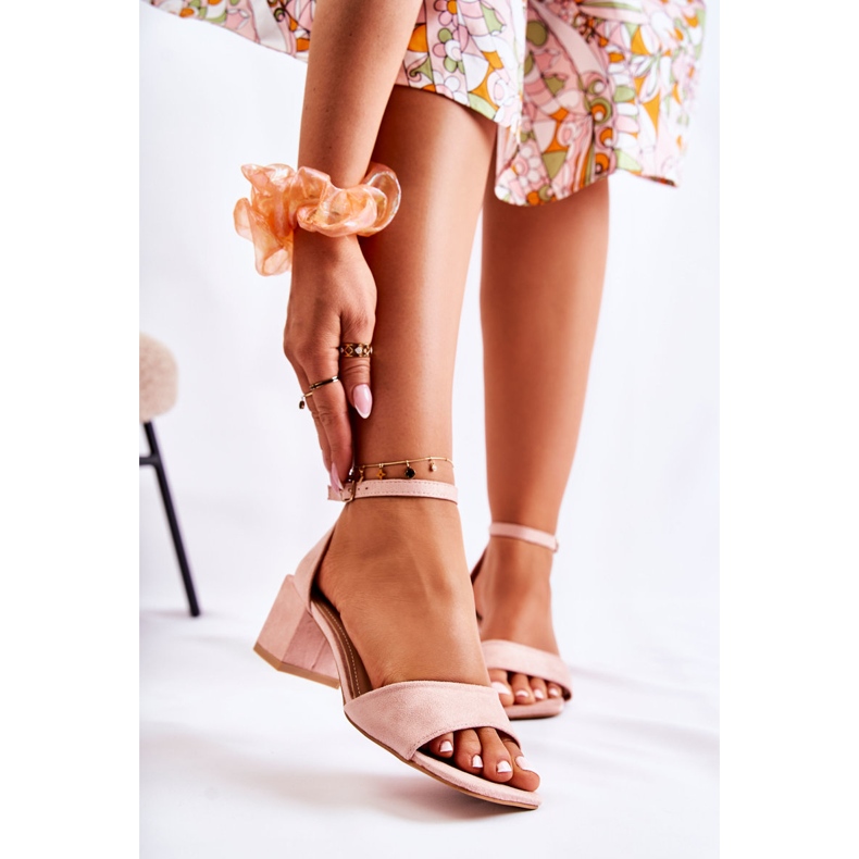 PS1 Sandale De Damă Cu Toc Înalt Roz Luciana 1 PS1 Sandale De Damă Cu Toc Înalt Roz Luciana 1