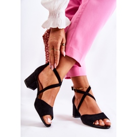 Sandale de damă cu toc înalt Sergio Leone SK825 negru 2