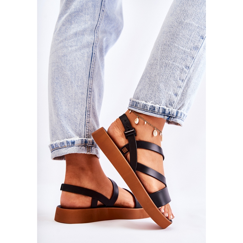 Sandale de damă din cauciuc ZAXY JJ285052 Negru 2