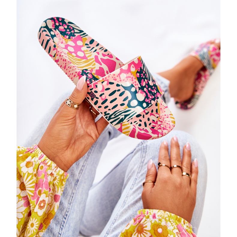 Papuci de cauciuc parfumati ZAXY JJ285097 Roz-Verde 1