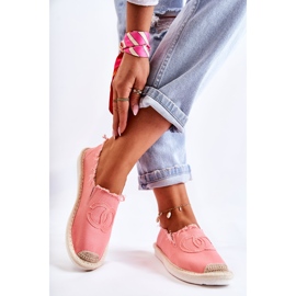 PS1 Espadrile clasice pentru damă, Coral Flaure roz 2