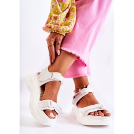 PE1 Sandale Damă Pe Platformă Terrina Albă 2