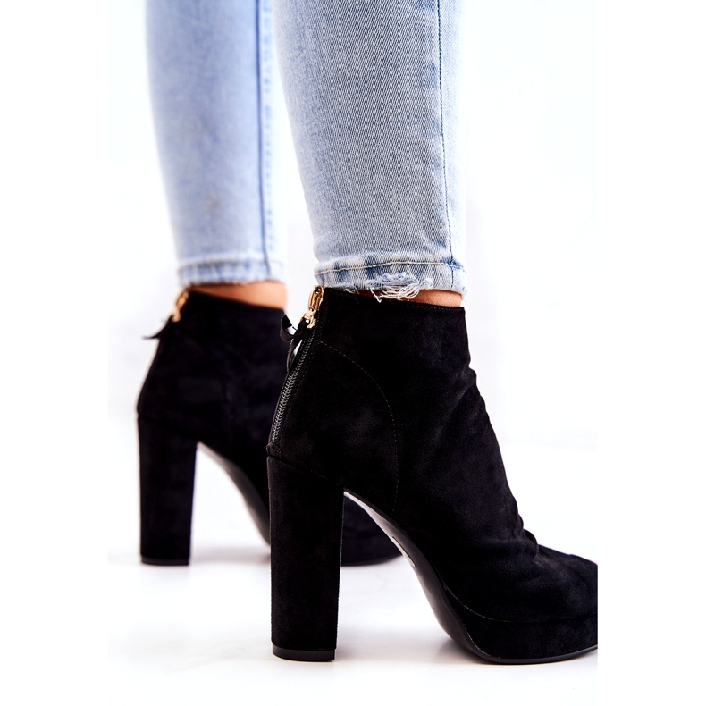 WS1 Cizme Negre Pe O Bară Degete Deschise Black Adore negru 3