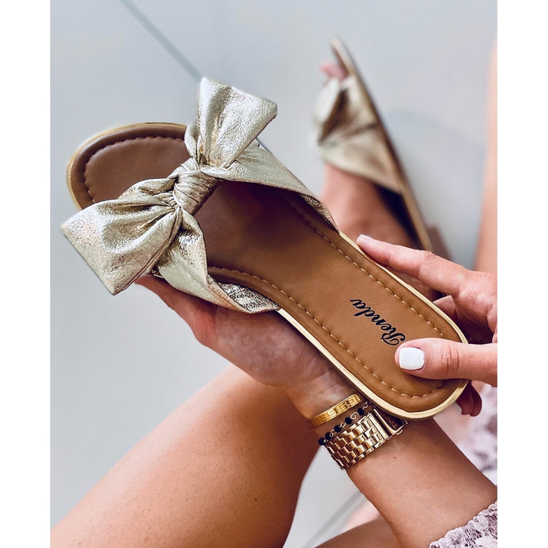 Papuci de dama Lirio Gold de aur 2