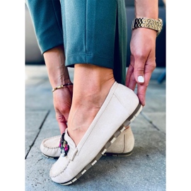 Mocasini cu pietre Megara Beige bej 1