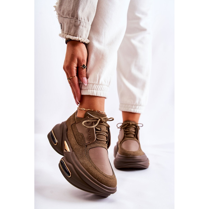 PS1 Pantofi sport dama kaki New Horizon maro 1