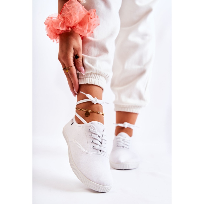 PE1 Tenisi clasici de damă Dellis albi 2