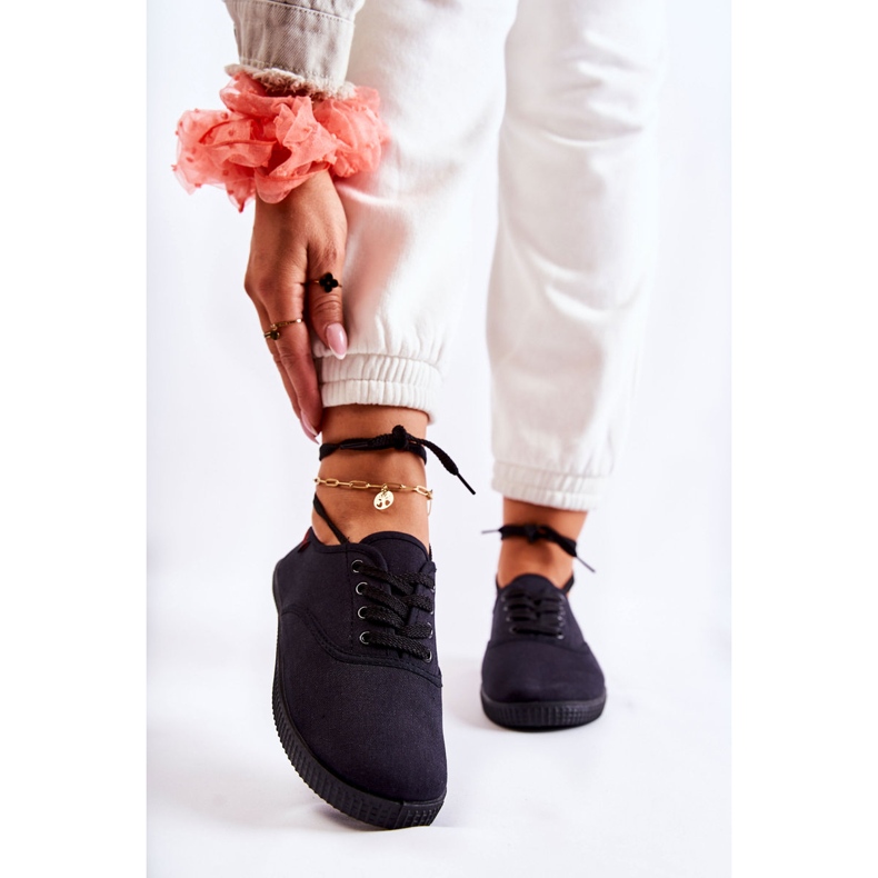 PE1 Pantofi de damă Clasici Tie Black Dellis negru 1