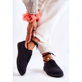 PE1 Pantofi de damă Clasici Tie Black Dellis negru 2