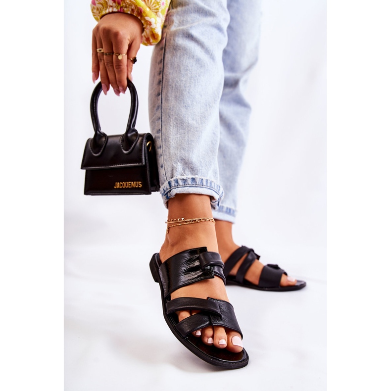 Papuci de femei confortabili din piele Maciejka 05549-01 Negru 1