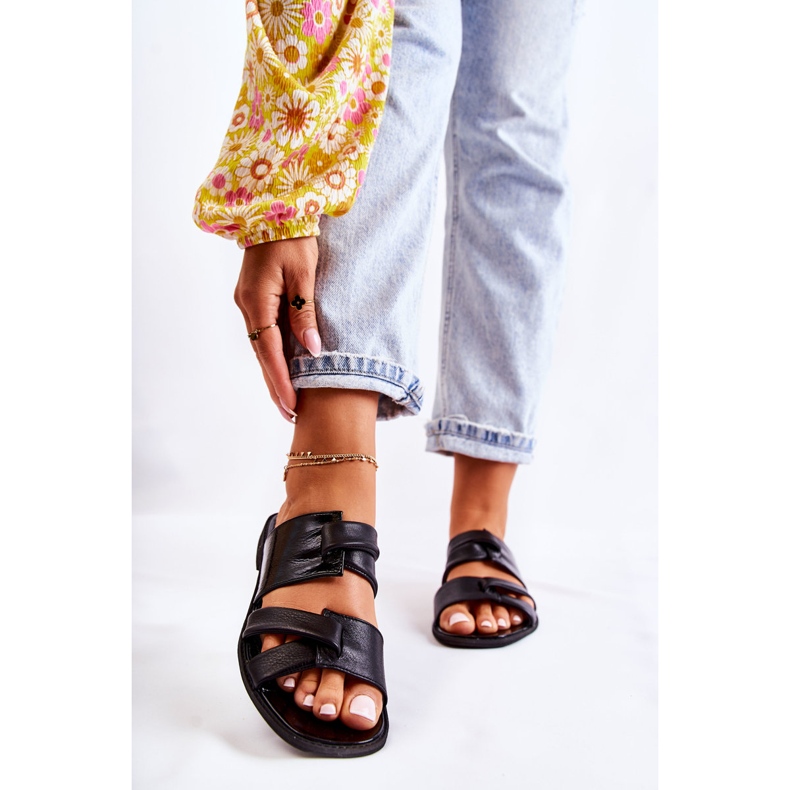 Papuci de femei confortabili din piele Maciejka 05549-01 Negru 2