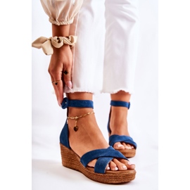 Sandale cu pană din piele intoarsa Maciejka 04565-06 Bleumarin albastru marin multicolor 1 Sandale cu pană din piele intoarsa Maciejka 04565-06 Bleumarin albastru marin multicolor 1