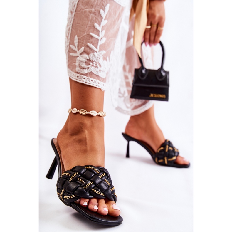 FS1 Papuci Negri Dama Impletit Negru Sulea 1