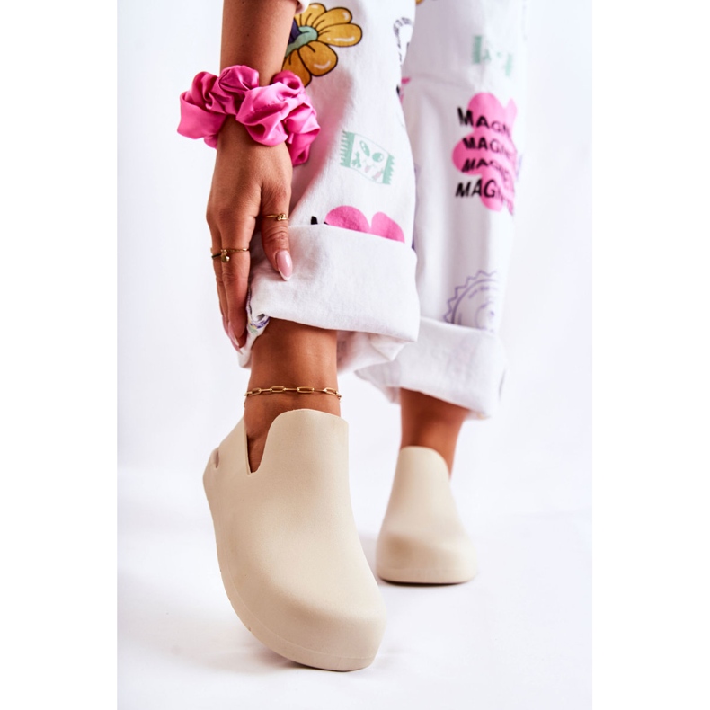 FS1 Saboți din cauciuc la modă Bej deschis Meriko 1