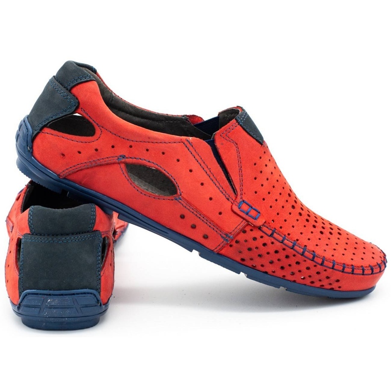 Mario Pala Încălțăminte pentru bărbați mocasini 901 roșu de vară roşu 3