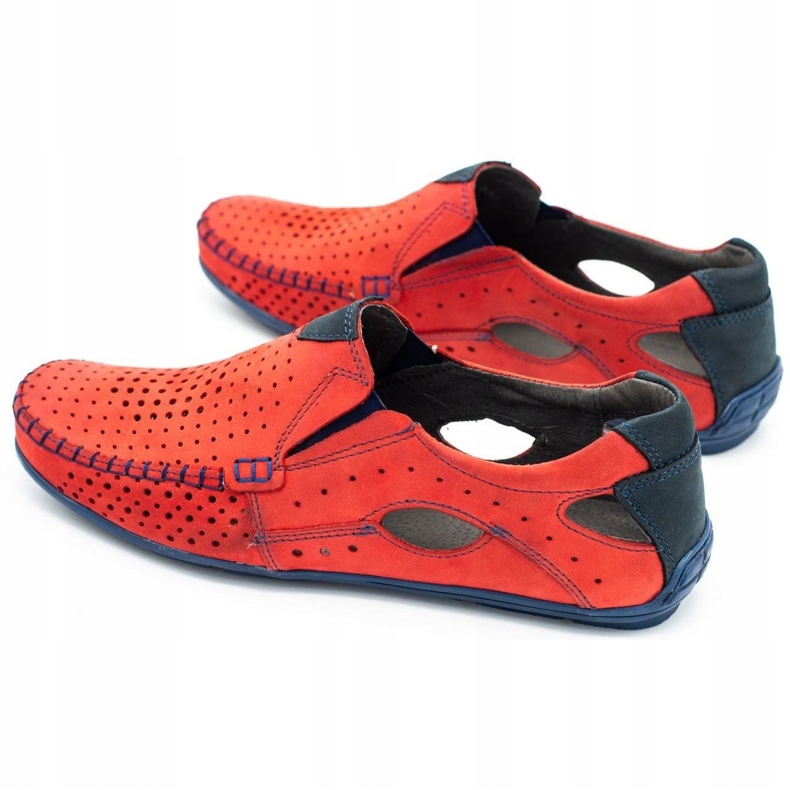 Mario Pala Încălțăminte pentru bărbați mocasini 901 roșu de vară 4