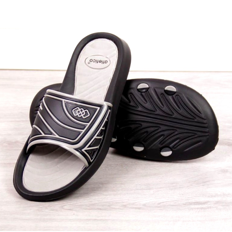 Atletico M ATC207A papuci de piscina negri negru 2