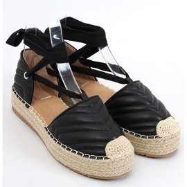 Freesia Espadrile negre legate la glezna negru 5