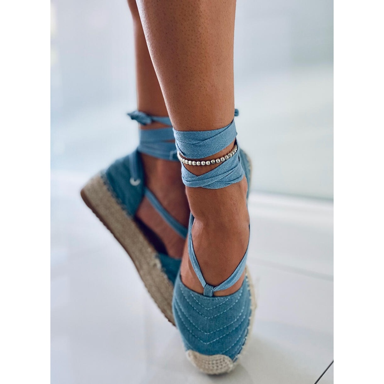 Espadrile până la glezne Freesia Blue albastru 1