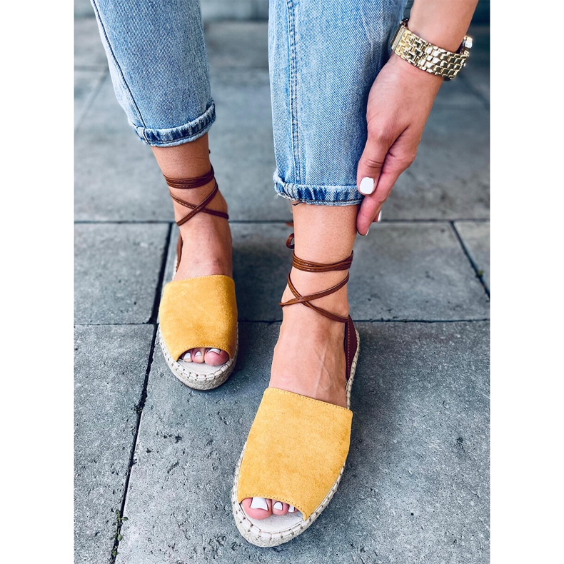Espadrile dama Andrina Yellow maro galben 1