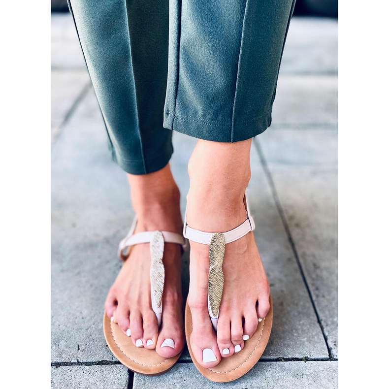 Slapi Attina Beige bej de aur 2