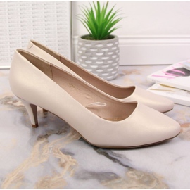 Pumps pin bej perlat W Sergio Leone 2