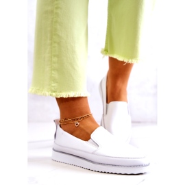 Pantofi de damă din piele Slip-On S.Barski alb 3