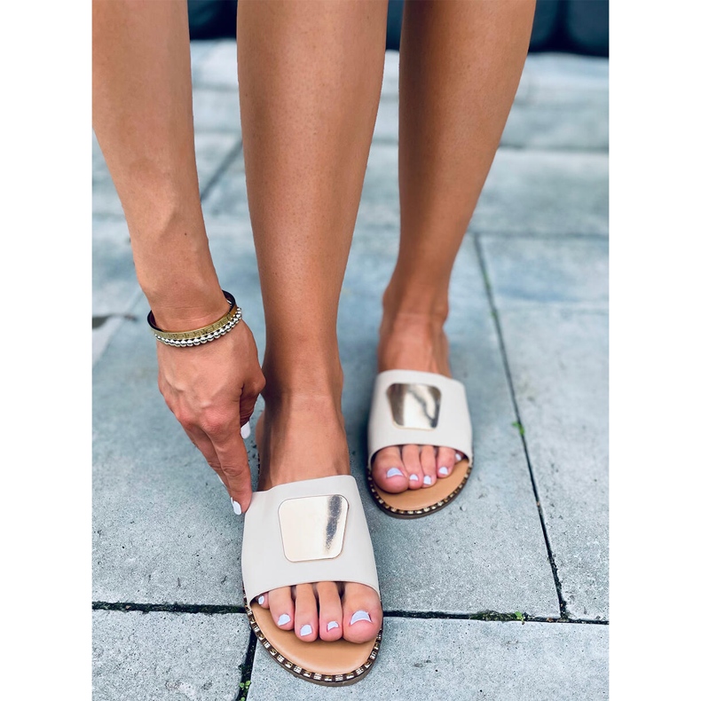 Papuci de damă Utah Beige bej 2 Papuci de damă Utah Beige bej 2