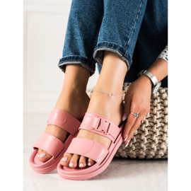 SHELOVET Papuci roz cu cataramă 1