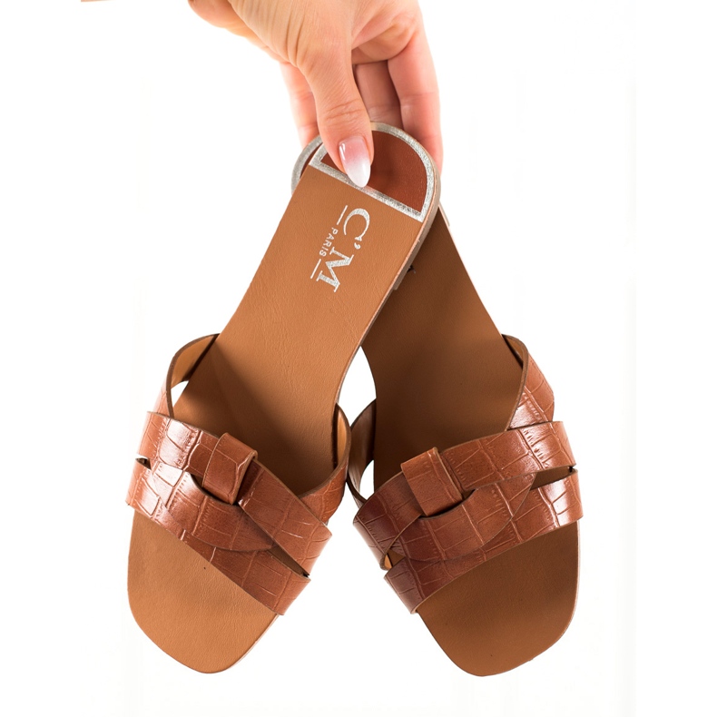 Cm Paris Papuci maro casual 2