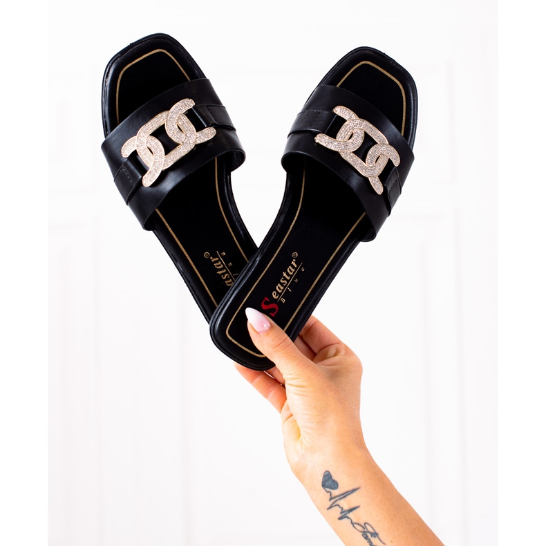 Seastar Papuci eleganti negru 1