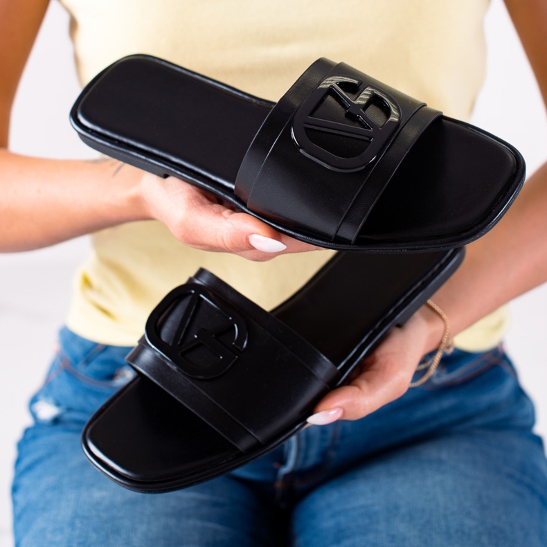 SHELOVET Papuci negri negru 1